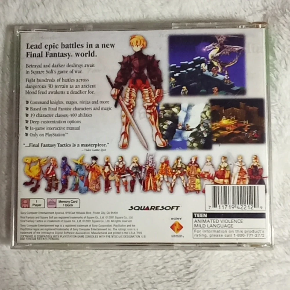 Sony PlayStation Final Fantasy Tactics - Green and White